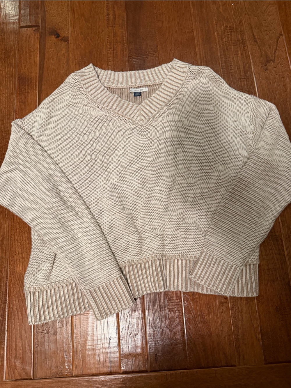 American Eagle Outfitters Cream Knit Sweater - Neutral
